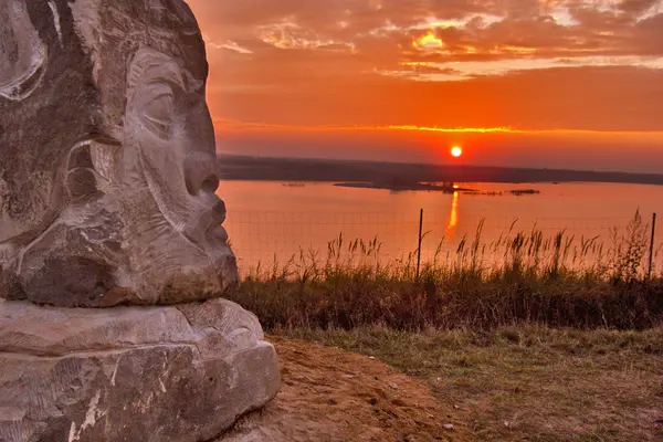 Sonnenuntergang beim Markkleeberger See