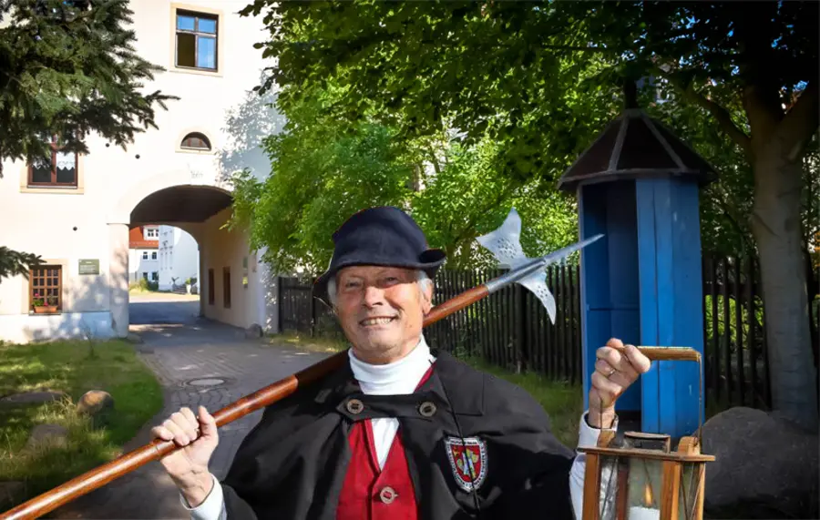 Nachtwaechter am Torhaus Markkleeberg