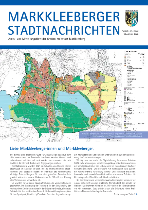 Markkleeberger Stadtnachrichten – Ausgabe 01/2022