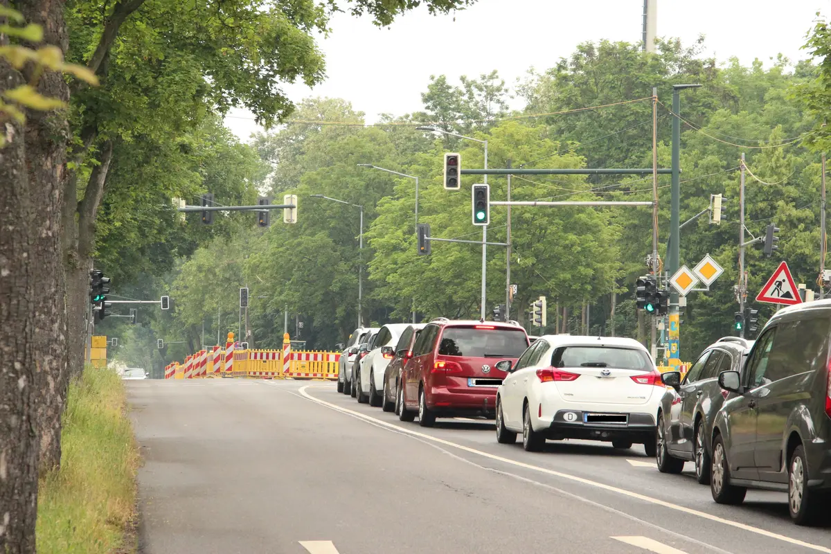Koburger Straße teilweise einspurig
