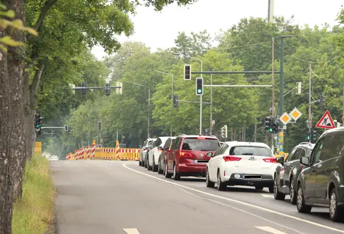 Koburger Straße teilweise einspurig